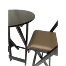 Conjunto Bistró Plegable con Banquetas Acolchonadas – Marrom