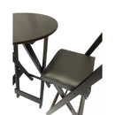 Conjunto Bistró Plegable con Banquetas Acolchonadas – Negro