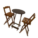 Conjunto Bistró Plegable con Banquetas – Imbuia