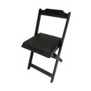 Conjunto Mesa Plegable 70x70 con 4 Sillas Acolchonadas – Negro