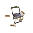 Silla Plegable Retráctil de Madera Negro