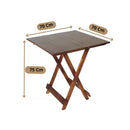 Conjunto Mesa Plegable 70x70 con 4 Sillas – Retráctil Imbuia