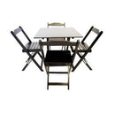 Conjunto Mesa Plegable 70x70 con 4 Sillas – Negra